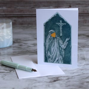 Mother Teresa Greeting Card (St. Teresa of Calcutta, Missionaries of Charity Imagery, A6 card with envelope)