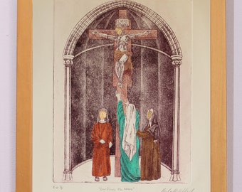 Crucifícus Pro Nobis (crucifix, crucifixion, original handmade Catholic artwork of the cross)