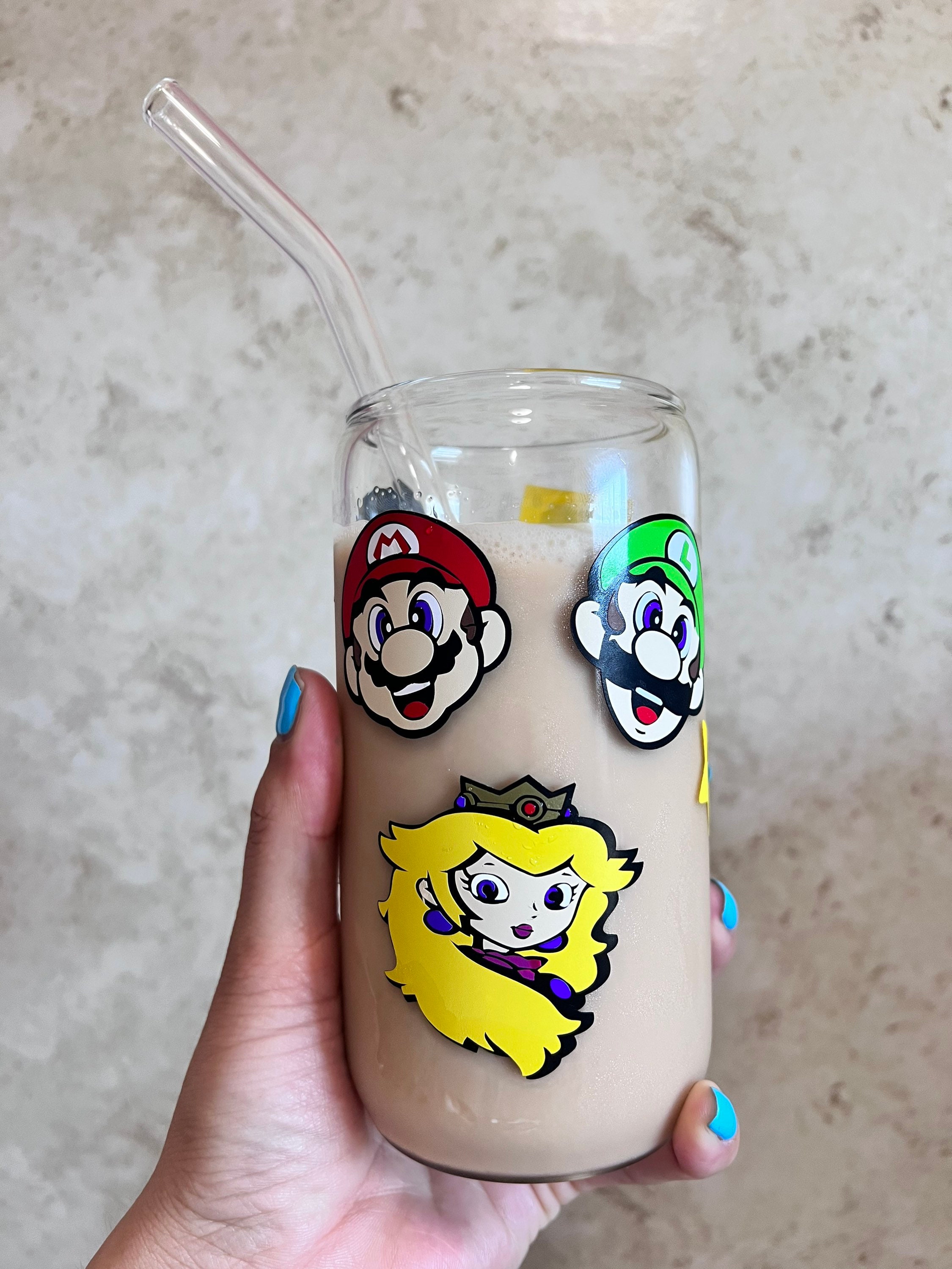 Mario Bros Cup Super Mario Glass Cup Mario Bros the Movie Etsy