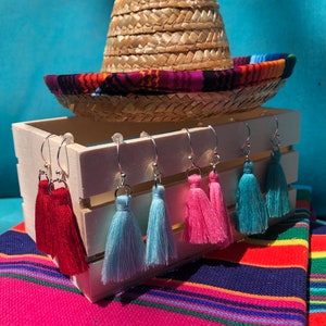 tassel earrings, dangle earrings, gifts for her, earrings for women, Fiesta earrings, Dia de los muertos earrings, Encanto inspired earrings