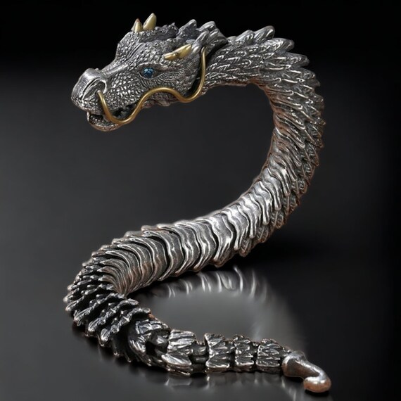 Dragon Bracelet 925 Silver Vintage Head Game of Thrones Bracelet