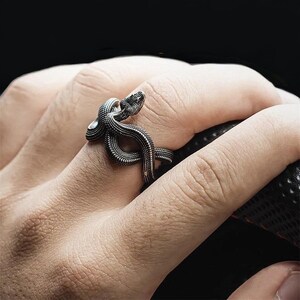 Snake Ring, Ouroboros Ring, Ouroboros Snake Ring, Viper Ring, Gothic Ring, Motard Ring, Domineering Ring, Gothic Ring