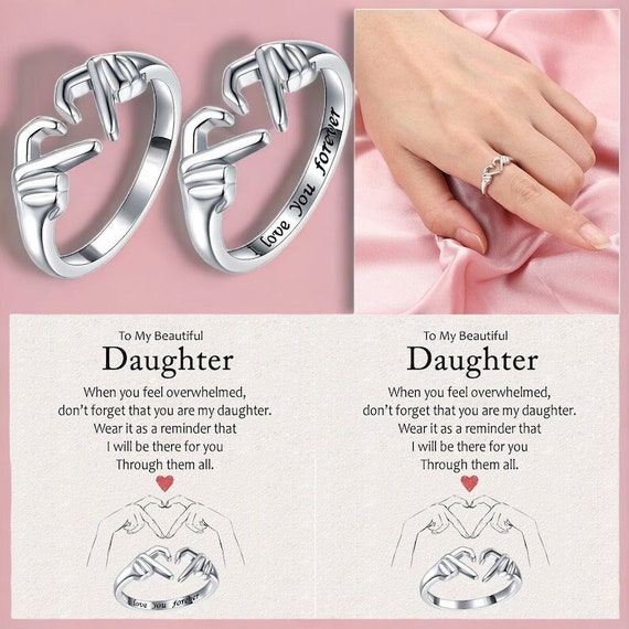 Daughter on sale rings silver