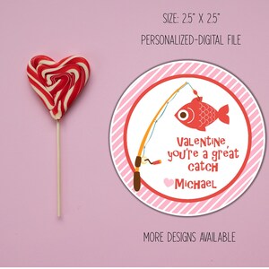 Valentine Goldfish Labels, Valentine goldFish favor Tags, Preschool Valentine Tags, Valentine Cards for Kids, Printable Valentine Stickers