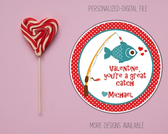 Preschool Valentine Tags, Valentine Cards for Kids, Printable Valentine Stickers, Valentine Goldfish Labels, Valentine goldFish favor Tags