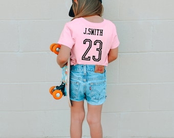 Personalised Baby/Kids T-Shirt , Custom Jersey Top, Name Tshirt, First Birthday Outfit- JERSEY