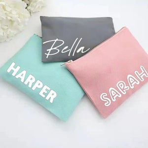 Easter Gifts, Personalised Pencil Case, Custom Make Up Bag, Bridesmaid Gifts, Teachers Presents, Name Bag, clutch - PERSONALISED CASE