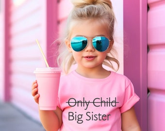 Personalised Baby/Kids T-shirt, Big Brother, Promoted Big Sister, Baby Reveal, Baby shower, Pregnancy Announcement - ONLY CHILD SLASH