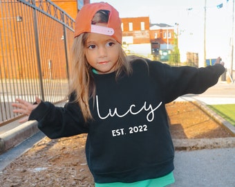 Personalised baby/kids sweatshirt - NAME & EST.