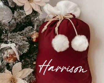 Personalised Luxurious Velvet Christmas Santa Sack Large Size
