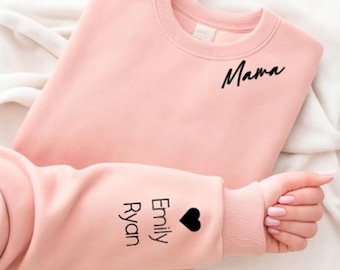 Personalised Mothers Day Sweatshirt: Custom Name Mum Jumper