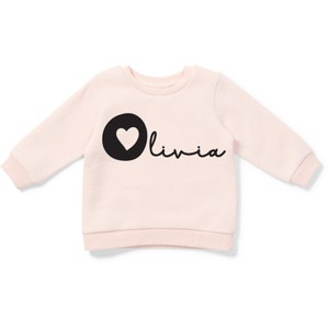 Personalised baby/kids sweatshirt HEART INITIAL NAME image 8