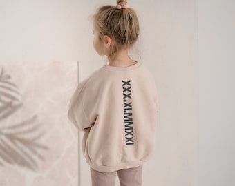 Personalised baby/kids sweatshirt - ROMAN NUMERALS