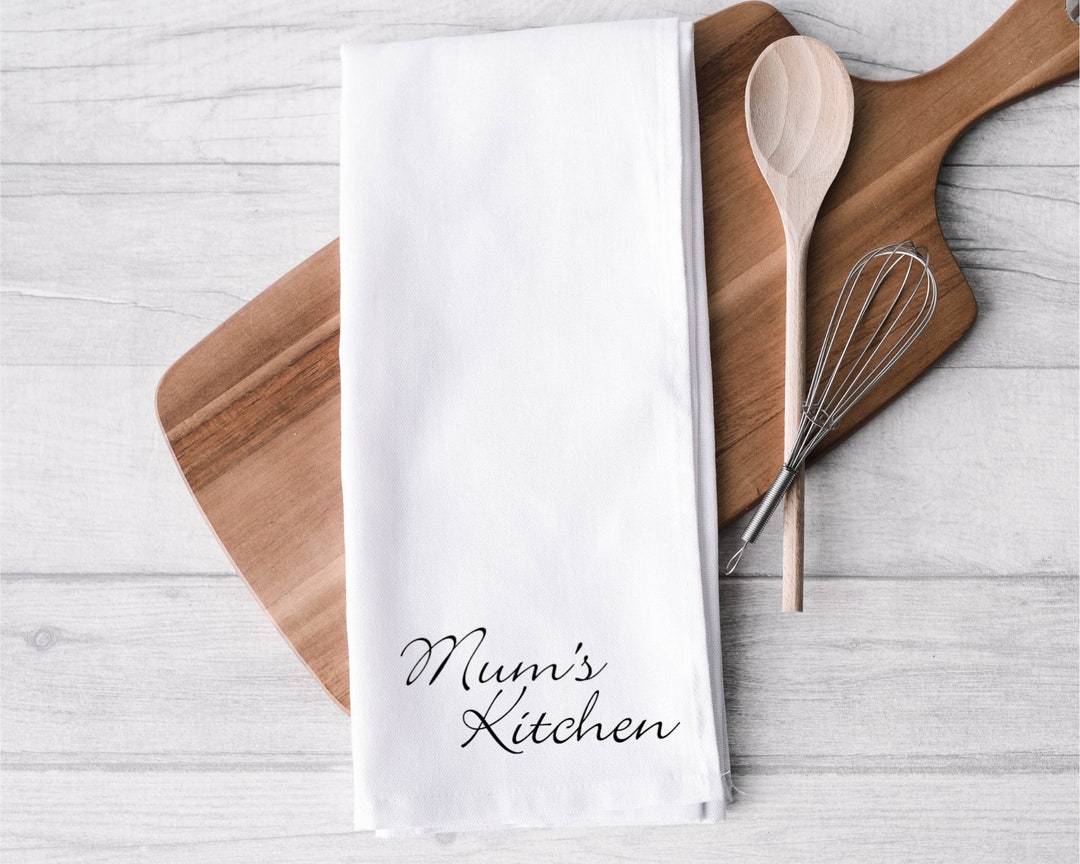 Personalised Tea Towel, Design Your Own Kitchen Towel, Flour Sack Tea