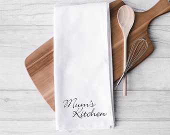 Personalised Tea Towel, Design Your Own Kitchen Towel, Flour Sack Tea Towel, Mothers day, Custom Gift, New Home Gift, First Mothers Day