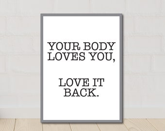 Ama te stesso stampa, stampa amore per te stesso, citazione positiva, arte da parete minimalista, citazione arte da parete, decorazione da parete, stampa minimalista, citazione di positività