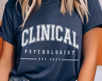 Kundenspezifisches Tshirt des Klon-Psychologers für graduierten Geschenk des Klinischen Psychologen für den Studenten der Klinischen Biologie
