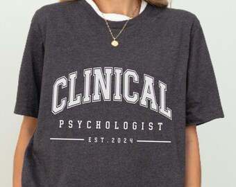 Kundenspezifisches Tshirt des Klon-Psychologers für graduierten Geschenk des Klinischen Psychologen für den Studenten der Klinischen Biologie