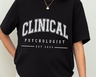 Kundenspezifisches Tshirt des Klon-Psychologers für graduierten Geschenk des Klinischen Psychologen für den Studenten der Klinischen Biologie