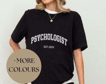 Personalisierte Psychologe T-Shirt Abschlussgeschenk für Psychologe Studenten Geschenk für Psychologe College-T-Shirt UNISEX