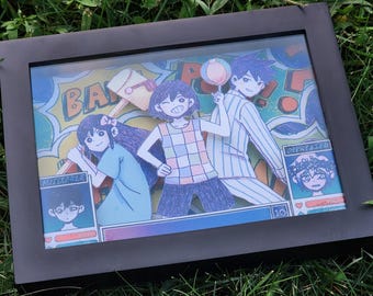 Omori everything is going to be ok Shadow Box Diorama 3D Pop