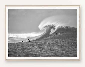 Surf Poster Black and White Beachy Print Ocean Photography California Wall Art Beach House Decor Printable Wall Art Coastal Office Decor