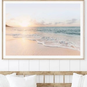 Pastel Ocean Print Coastal Wall Art Beach Decor Modern Ocean Wall Art Coast Photography Printable Wall Art Coastline Calming Print Ocean