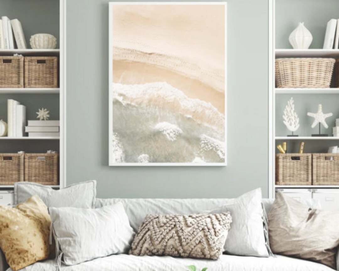 Neutral Beach Print Coastal Wall Art Boho Decor Minimalist Wall Art ...