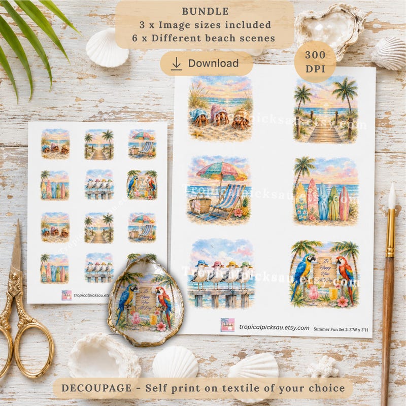 Decoupage Coastal Decor - Etsy