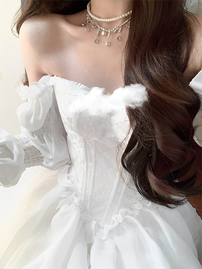 French White Tea Break Dress Tulle Prom Dress Fairy Dress for Etsy