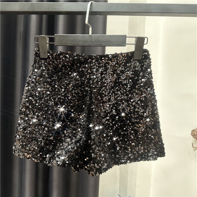 Full Sequins Glam Sparkly Shorts Womens Zipper Pocket Pants - Etsy