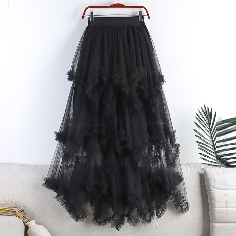 Fairy Tulle Skirt Ruffle Tulle Midi Skirt Layered - Etsy