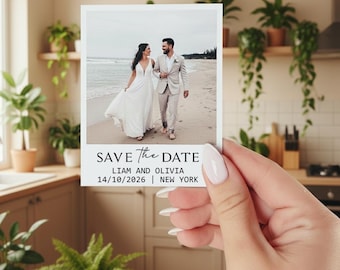 Personalized Save the Date Photo Magnet, Custom Wedding Invitation Magnet, Wedding Photo Keepsake Gift