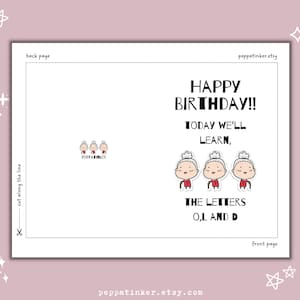 Printable Old Lady Happy Birthday Card Cute Happy Birthday - Etsy