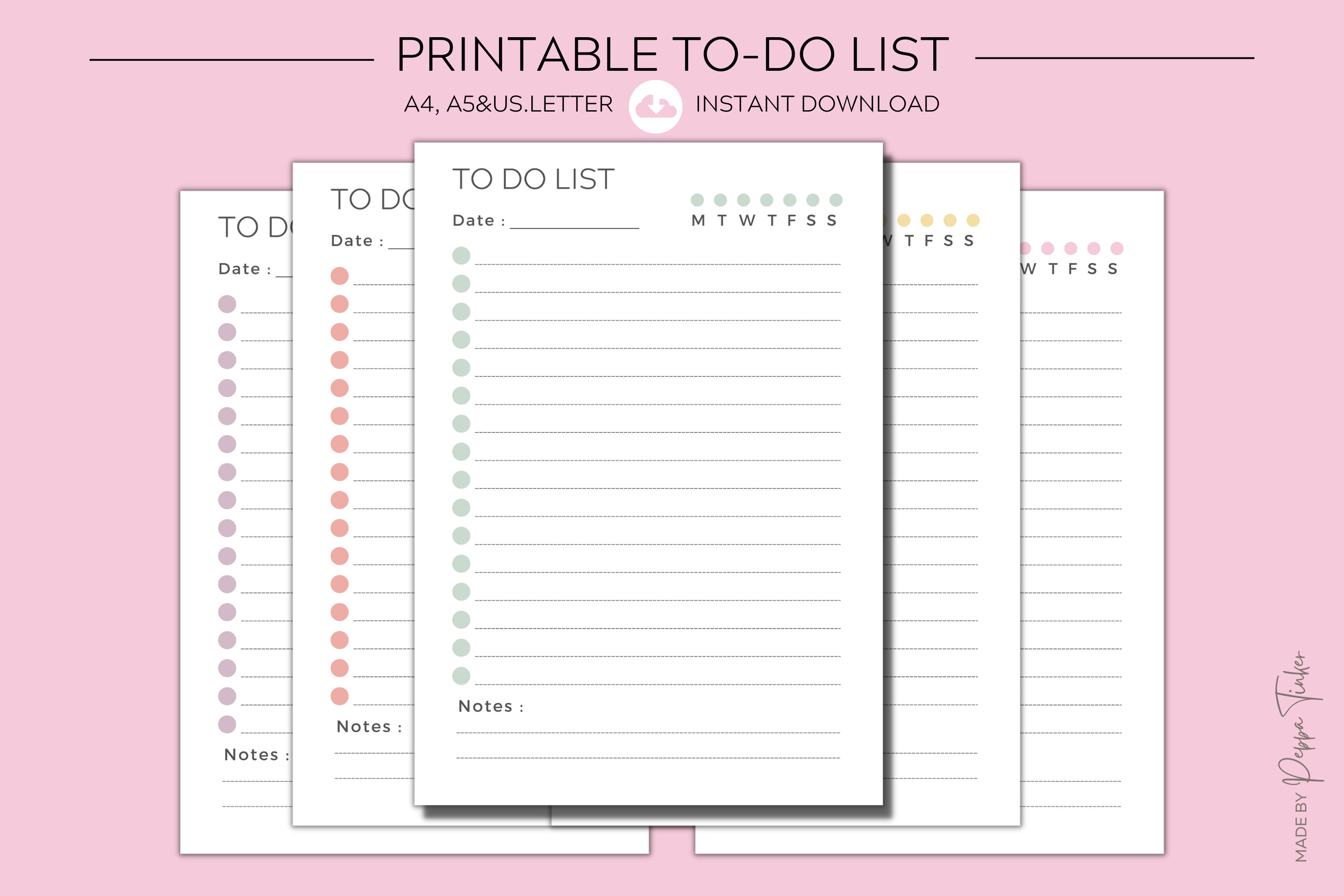 Blank to Do List Templateprintable To-do Listminimalist to - Etsy