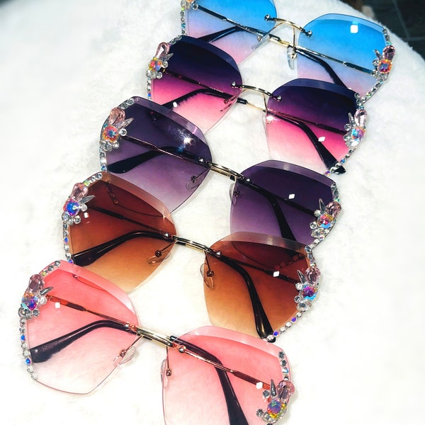 Jeweled Sunglasses Etsy
