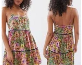 Urban Outfitters Honey Tiered Babydoll Mini Dress Size Medium
