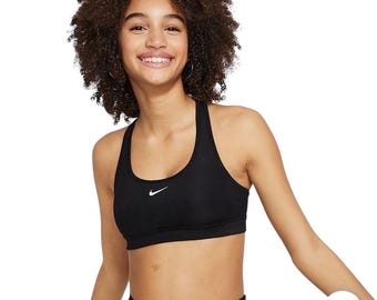 Nike Mädchen Dri-FIT Swoosh Sport-BH, Größe XS