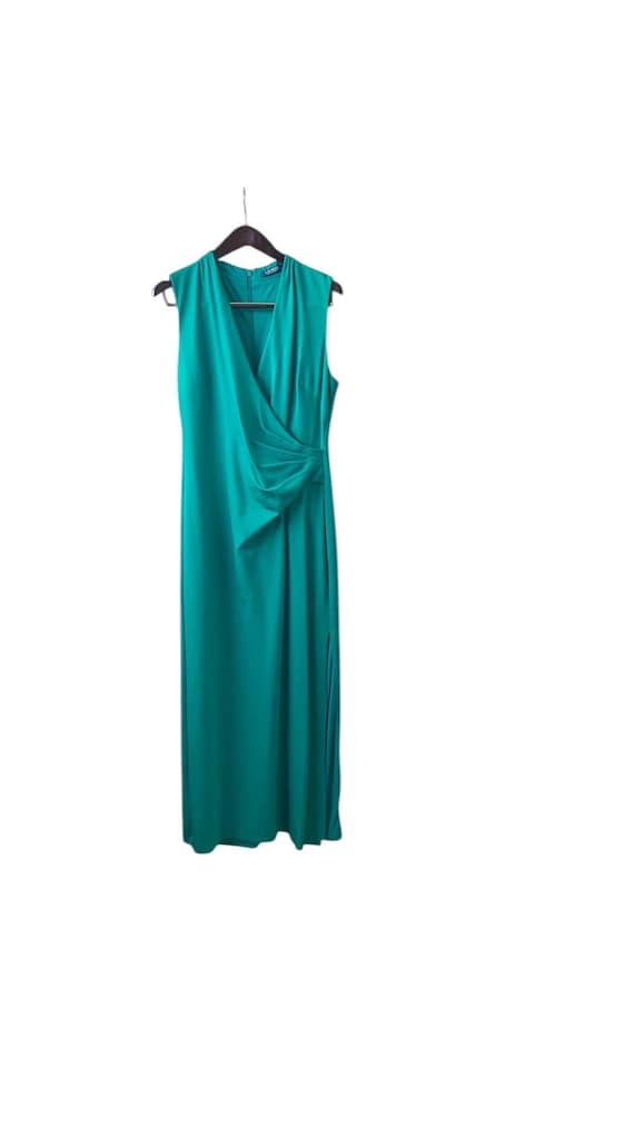 green emerald velvet dress Lauren Ralph Lauren Womens Surplice Printed Midi Dress Green 0 at Amazon  Women's Clothing store