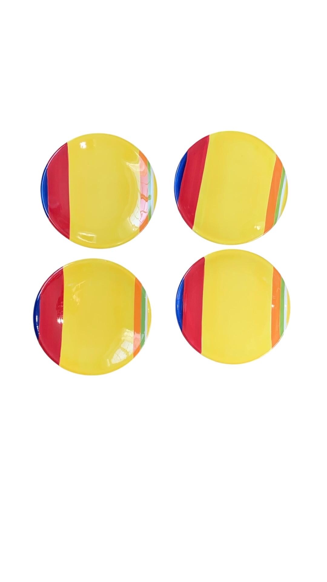 4 Vintage Sonoma Home Colorfest II Salad Plates - Etsy