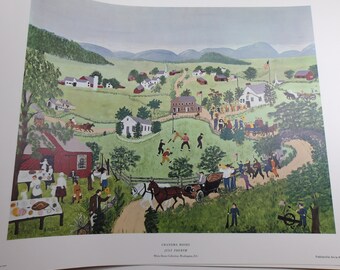 Vintage Portfolio of Famous Folk Artist Grandma Moses with 7 Art Prints