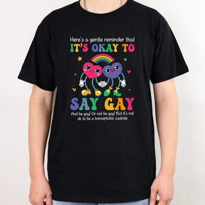 It’s Ok To Say Gay Shirt, Equality Shirt, Pride Month Shirt, Gay Rights Shirt, Gay Pride Gift, Support LGBT People Shirt
