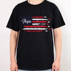 Soldiers Air Force Papa T-shirt, 4th Of July Shirt, Father Gift From Kids, Patriotic Tee, Fourth of July, Independence Day Gift