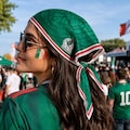 Mexico Soccer Bandana Head Scarf, El Tri Fan Satin Hair Scarf, Green Mexican Flag Bandana, Match Day 2026 Women Accessory, Soccer Fan Gift