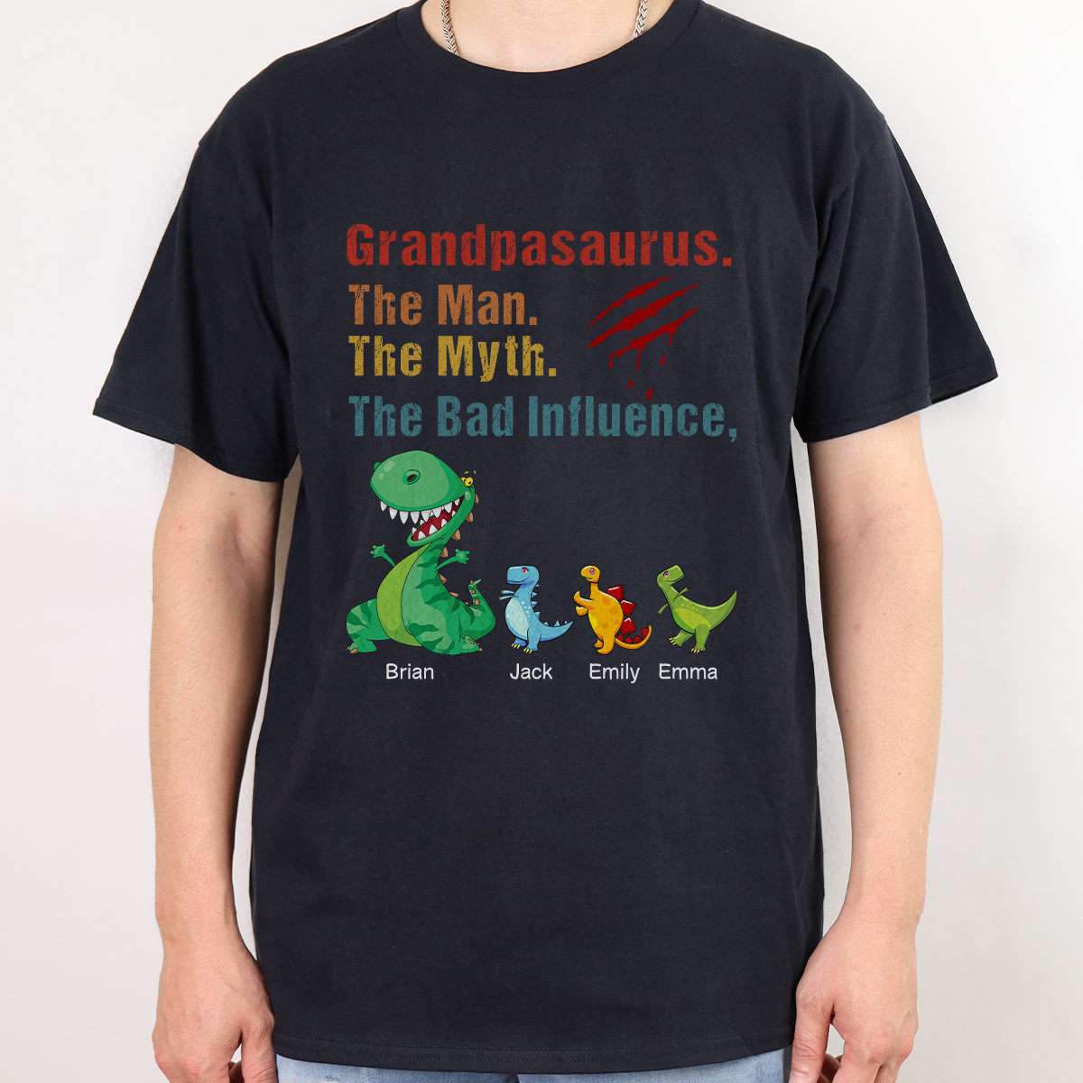 Funny Dad Shirt - Best Papasaurus Ever Just Ask - Personalized Shirt