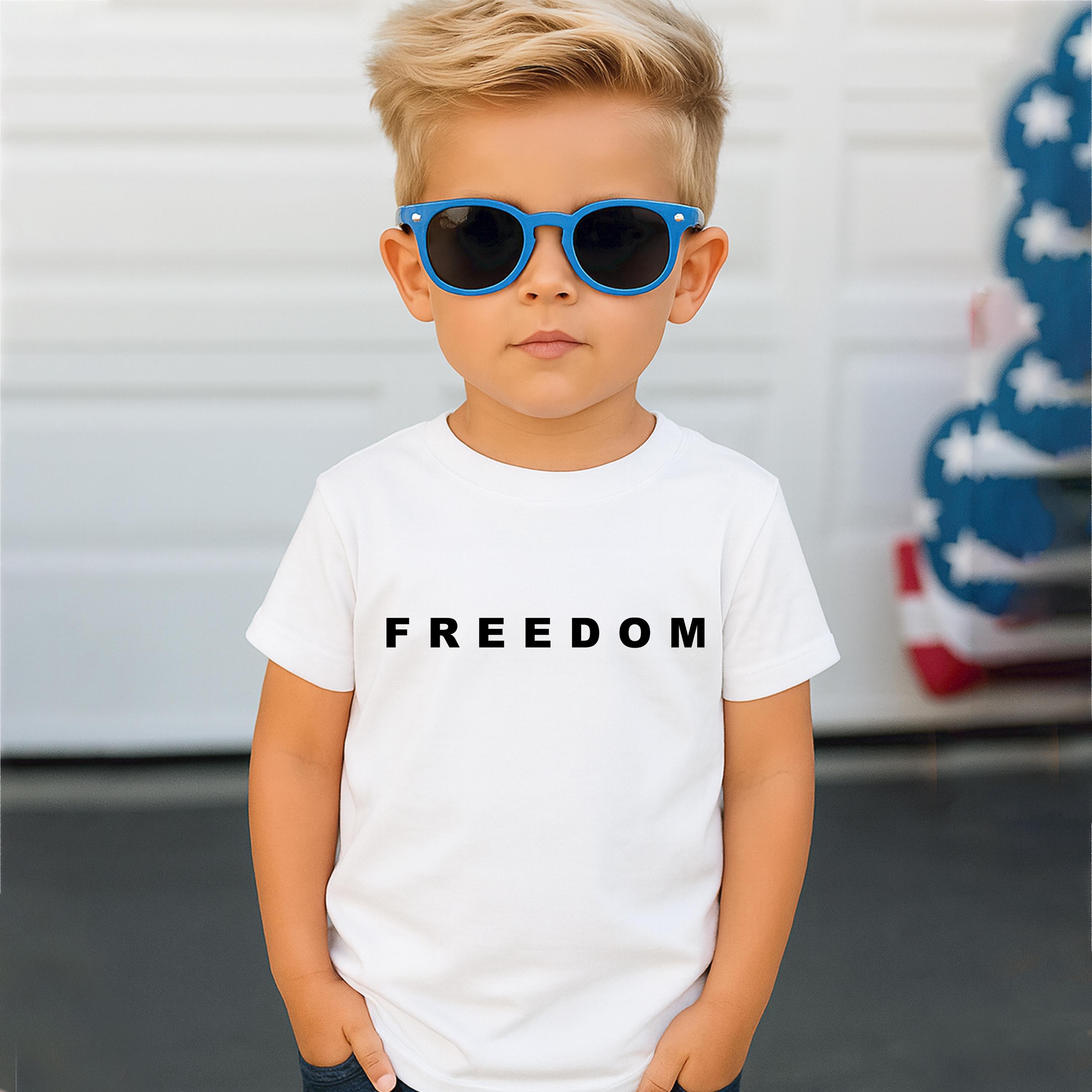 【CSB】FREEDOM RUN TEE Sサイズ Freedom Kids Graphic Tee, Toddler & Youth Freedom Shirt, Patriotic