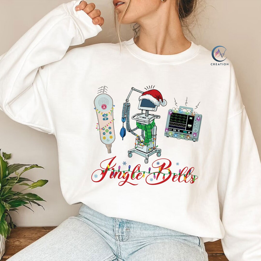 Nurse Telemetry Christmas Sweatshirt, Nurse Shirt, Nurse Life ...