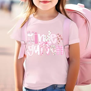 Kindergarten Shirt for Girls, Coquette Bow Back to School Tee, Toddler Kids First Day of School Tshirt, Cute Outfit for Kindergarten Girl