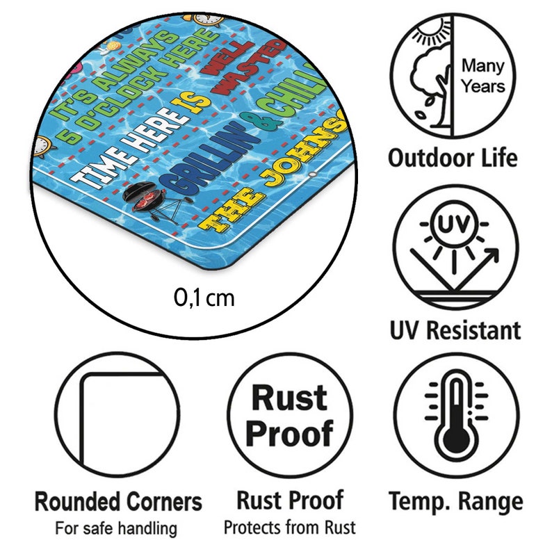 Pool House Metal Sign, Swimming Pool Sign, Personalized Sign, Pool Bar Outdoor Sign, Custom