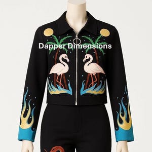 Black 2Pc Unisex Customized Cowboy Embroidered Western Style Wedding Cocktail Western Suits Country Music Suits Outfits Prom Night Attire